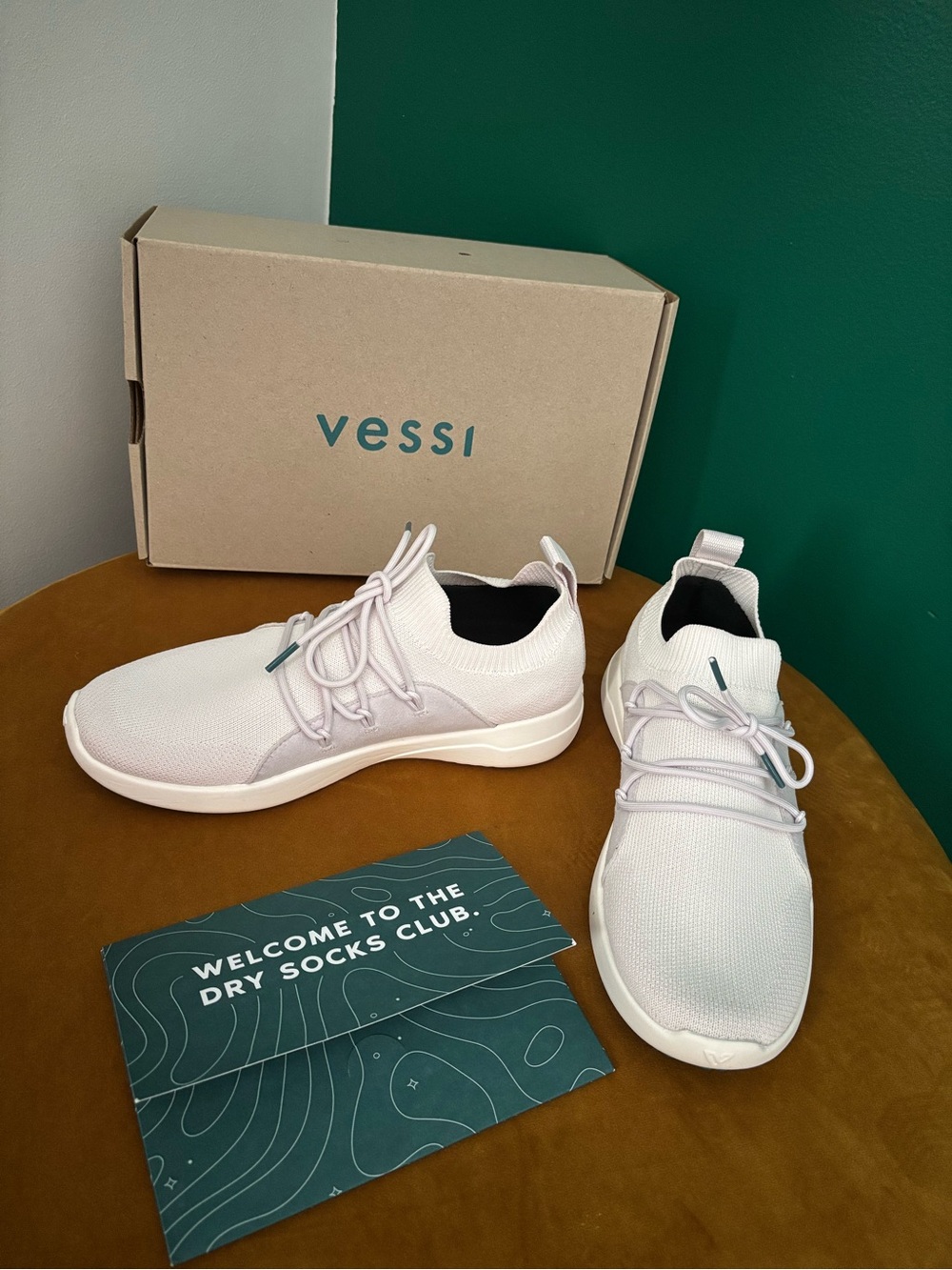 Vessi Women’s Slip-On Knit Sneakers in white